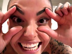 Tattooed stripper with big ass Leigh Raven likes DP and sperm