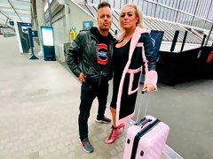 British Busty Blonde Boss Bitch Milf Rebecca Jane Smyth Dates Muscular German