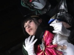 Sweet Japanese teen in uniform gets used by a horny monster