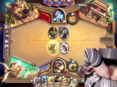 Naked Gamer Girl trying out another Hero in Hearthstone #2