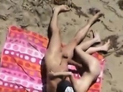 Horny Couple Watched Fucking At The Beach