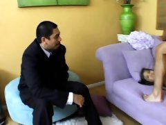 Naughty Asian wife cuckolds her husband with a Latino stud