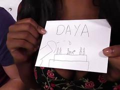 Anal Slut Daya Knight Enjoys Her Birthday Gangbang
