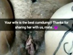 My wife's lover sent me this video, after her first all-day gangbang with BBC guys