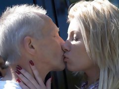 An old guy with a big pole fucked a natural blonde Donna Bell