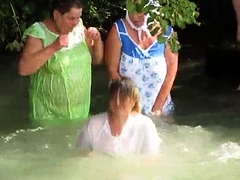 Grannies in See Through Clothes Public Bathing - Voyeur