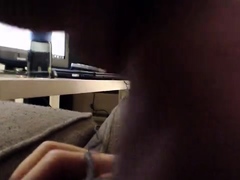 Slim brunette teen has wild sex with her boyfriend on webcam